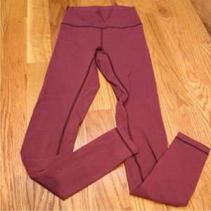 Lululemon leggings dusty rose 31”